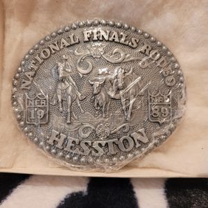 Vintage Hesston Commerative Limited Edition 1989 NFR Belt Buckle